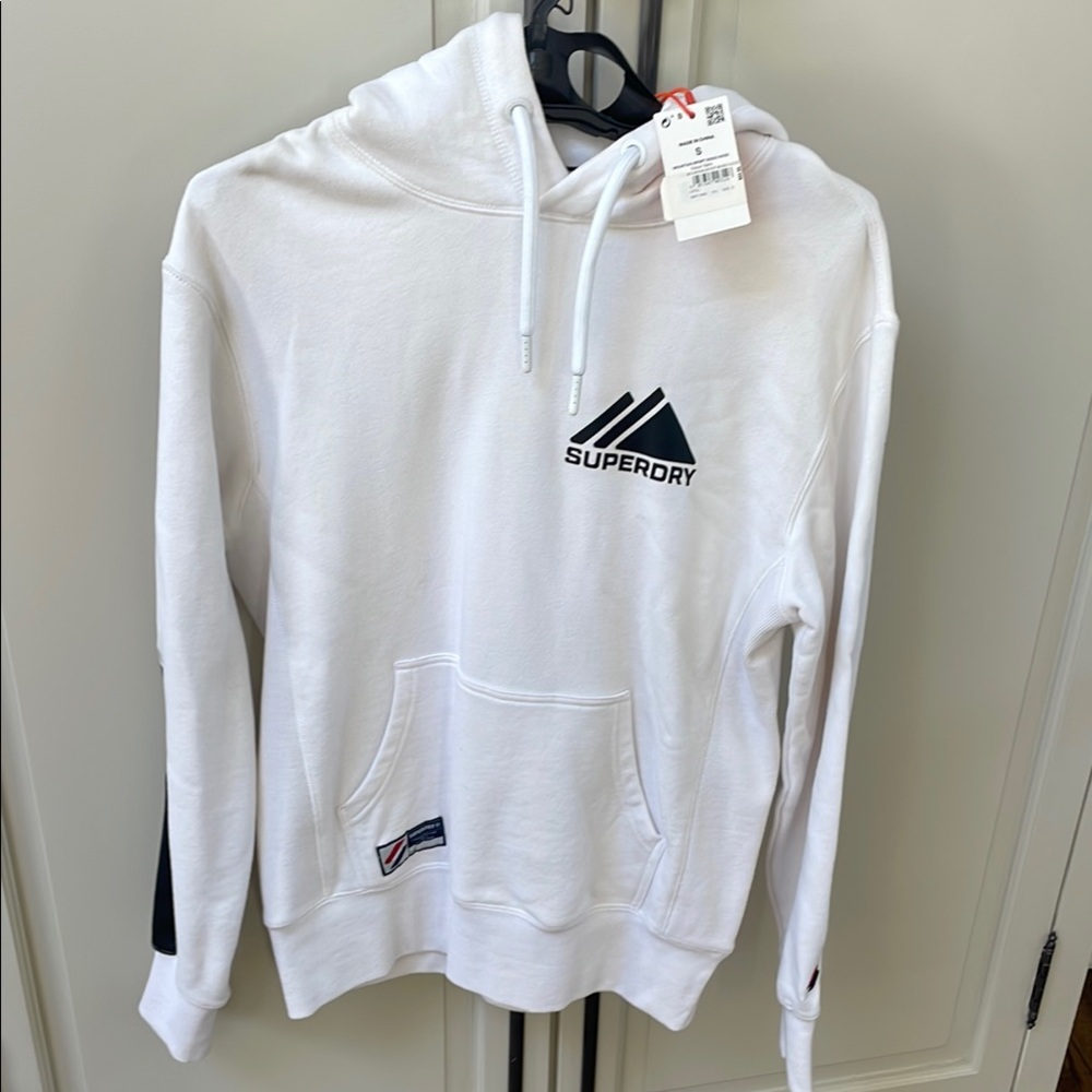 Superdry White Sweatshirt Classic Pullover Hoodie